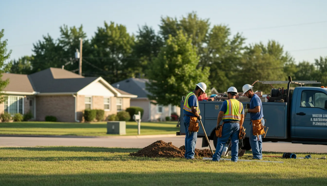 Residential water line and bathroom plumbing service in Marietta, PA